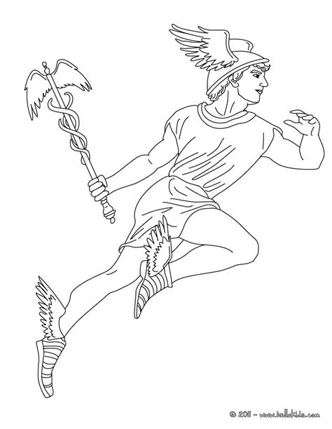 hermes dio greco disegno per bambini|Disegno da colorare della mitologia: Hermes .